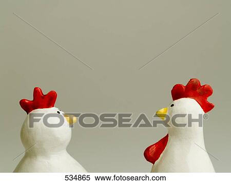 Side profile of ceramic chickens View Large Photo Image Stock Photography - Side profile of ceramic chickens . Fotosearch