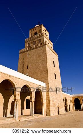 Sidi Oqba Mosque, Kairovan, Tunisia, Africa View Large Photo Image Stock Image - Sidi Oqba Mosque, Kairovan, Tunisia, Africa . Fotosearch