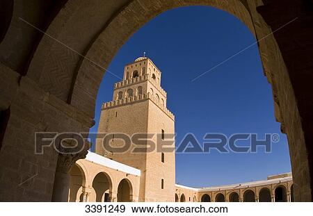 Sidi Oqba Mosque, Kairovan, Tunisia, Africa View Large Photo Image Stock Photo - Sidi Oqba Mosque, Kairovan, Tunisia, Africa . Fotosearch