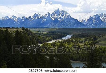 Stock Photo - Snake River, Rocky Mountains, USA . Fotosearch