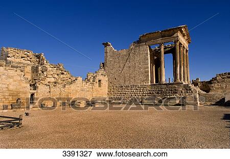 Stock Photo - Temple, Dougga, Tunisia, Africa . Fotosearch
