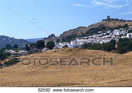Village on hill, Andalusia, Spain, Europe View Large Photo Image Stock Image - Village on hill, Andalusia, Spain, Europe . Fotosearch
