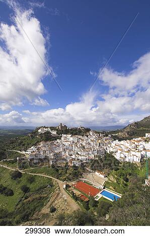 Aerial view of city, Costa Del Sol, Spain View Large Photo Image Stock Photo - Aerial view of city, Costa Del Sol, Spain . Fotosearch