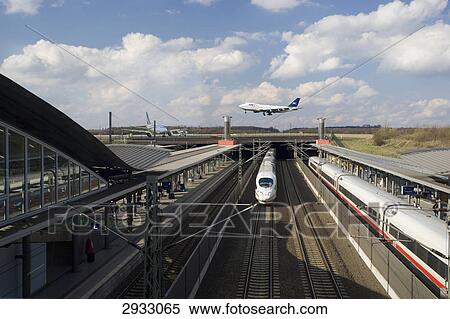 Stock Photography - airport railway station, Duessedorf, Germany . Fotosearch