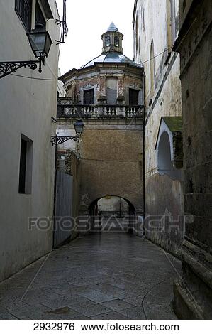Stock Photograph - Alley in Monreale, Italy . Fotosearch
