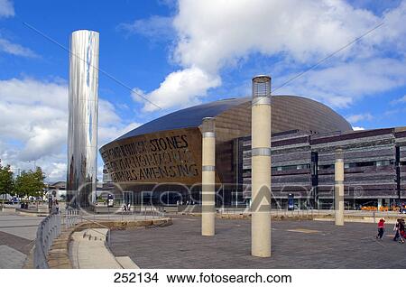 Art centre in city, Wales Millennium Centre, Cardiff, Wales View Large Photo Image Picture - Art centre in city, Wales Millennium Centre, Cardiff, Wales . Fotosearch