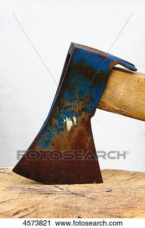 Axe in wood  View Large Photo Image Stock Image - Axe in wood . Fotosearch