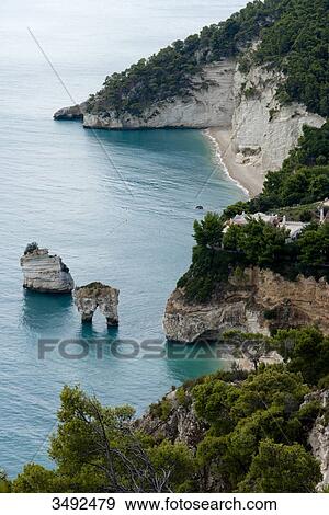 Baia delle Zagare, Gargano, Apulia, Italy, Europe View Large Photo Image Stock Photo - Baia delle Zagare, Gargano, Apulia, Italy, Europe . Fotosearch