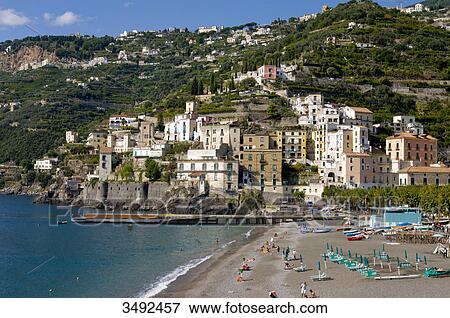 Stock Photo - Beach, Amalfi, Campania, Italy, Europe . Fotosearch
