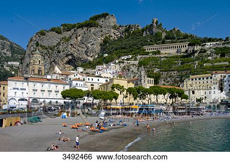 Stock Photograph - Beach, Amalfi, Campania, Italy, Europe . Fotosearch