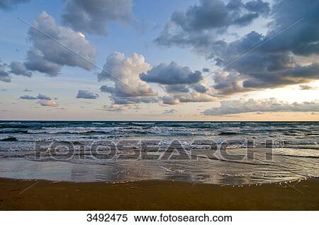 Stock Photography - Beach at adriatic sea, Puglia, Italy, Europe . Fotosearch