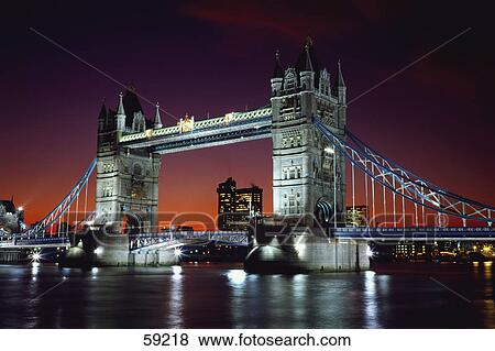 Bridge illuminated at night, London Bridge, London, France, Europe View Large Photo Image Stock Photo - Bridge illuminated at night, London Bridge, London, France, Europe . Fotosearch