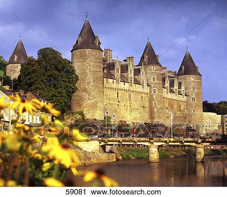 Stock Image - Bridge over river, France, Europe . Fotosearch