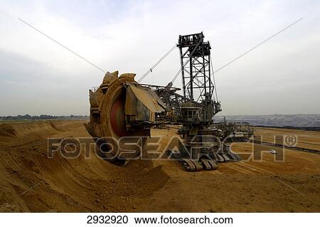 Stock Image - bucket-wheel excavator, Otzenrath, Germany . Fotosearch
