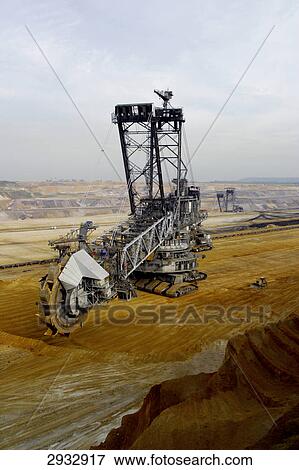 Stock Photo - bucket-wheel excavator, Otzenrath, Germany . Fotosearch