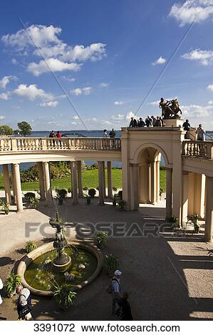 Stock Image - Burggarten and orangery, Schwerin Castle, Schwerin, Mecklenburg-Western Pomerania, Germany . Fotosearch