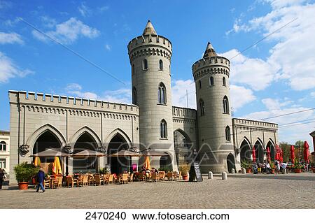 Cafe in front of gate, Nauener Tor, Potsdam, Brandenburg, Germany View Large Photo Image Stock Image - Cafe in front of gate, Nauener Tor, Potsdam, Brandenburg, Germany . Fotosearch