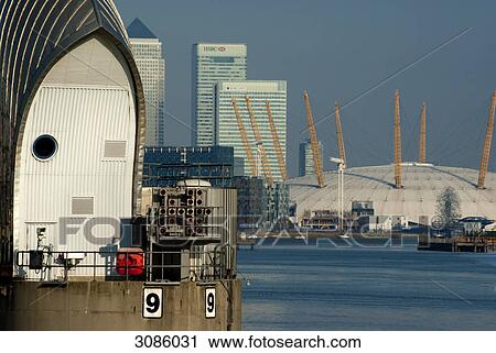 Canary wharf, Thames Barrier, UK, england, London View Large Photo Image Stock Image - Canary wharf, Thames Barrier, UK, england, London . Fotosearch