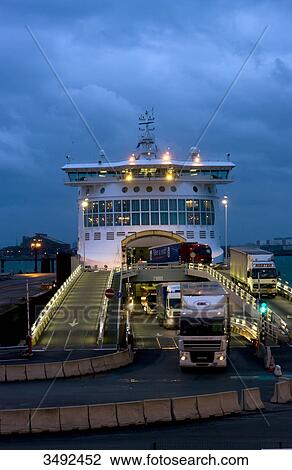 Car ferry in harbour, Dunkirk, Nord-Pas-de-Calais, France, Europe View Large Photo Image Stock Image - Car ferry in harbour, Dunkirk, Nord-Pas-de-Calais, France, Europe . Fotosearch