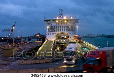 Car ferry in harbour, Dunkirk, Nord-Pas-de-Calais, France, Europe View Large Photo Image Stock Image - Car ferry in harbour, Dunkirk, Nord-Pas-de-Calais, France, Europe . Fotosearch