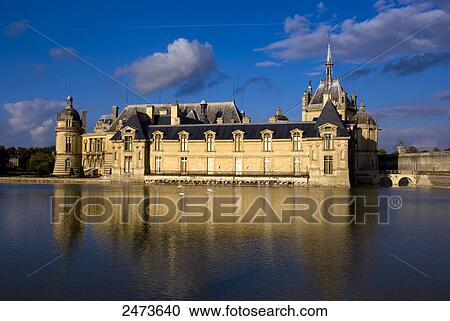 Castle at waterfront, Chantilly, Oise, Picardy, France View Large Photo Image Stock Image - Castle at waterfront, Chantilly, Oise, Picardy, France . Fotosearch