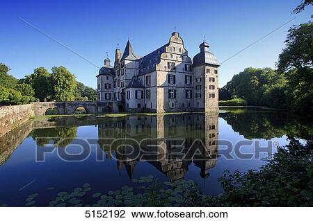 Stock Image - Castle Bodelschwingh, Dortmund, North Rhine-Westphalia, Germany, Europe . Fotosearch