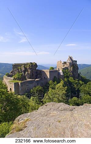 Stock Photograph - Castle on hill, Aggstein Castle, Wachau, Lower Austria, Austria . Fotosearch