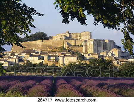 Castle on hill, Chateau de Grignan, Drome, Rhone-Alpes, France View Large Photo Image Stock Photo - Castle on hill, Chateau de Grignan, Drome, Rhone-Alpes, France . Fotosearch