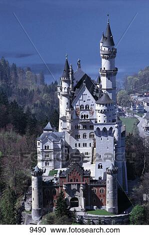 Castle on hill, Neuschwanstein Castle, Bavaria, Germany View Large Photo Image Stock Image - Castle on hill, Neuschwanstein Castle, Bavaria, Germany . Fotosearch