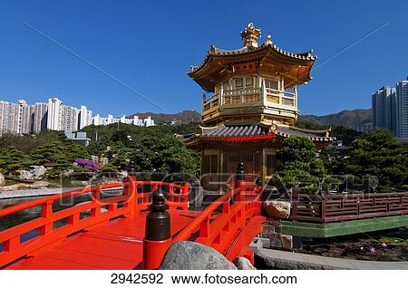 Stock Image - Chi Lin Nunnery, Hongkong, China . Fotosearch