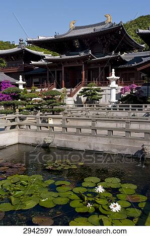 Chi Lin Nunnery, Hongkong, China View Large Photo Image Stock Photo - Chi Lin Nunnery, Hongkong, China . Fotosearch