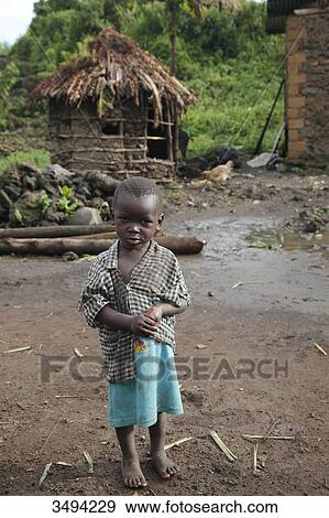 Child in pygmy village, Uganda, East Africa, Africa View Large Photo Image Stock Photo - Child in pygmy village, Uganda, East Africa, Africa . Fotosearch