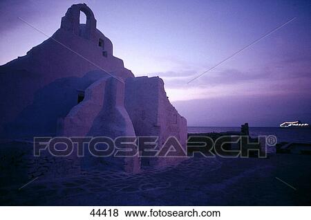 Church at coast, Paraportiani, Mykonos, Greece View Large Photo Image Stock Photo - Church at coast, Paraportiani, Mykonos, Greece . Fotosearch