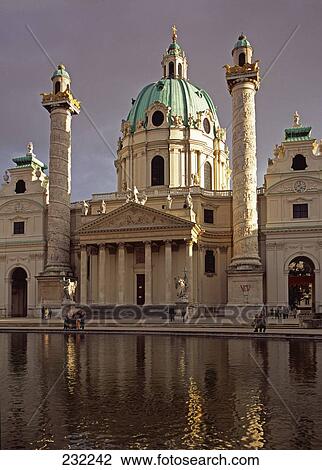 Church at waterfront, St. Charles's Church, Karlsplatz, Vienna, Austria View Large Photo Image Stock Image - Church at waterfront, St. Charles's Church, Karlsplatz, Vienna, Austria . Fotosearch