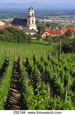 Church in field, St. Hippolyte Church, Bas-Rhin, Alsace, France View Large Photo Image Picture - Church in field, St. Hippolyte Church, Bas-Rhin, Alsace, France . Fotosearch