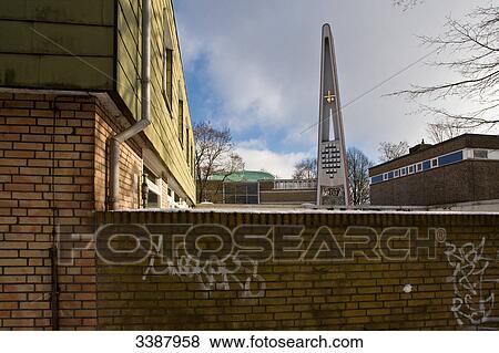 Church in Hamburg, brick wall in the foreground, Hamburg, Germany View Large Photo Image Stock Photo - Church in Hamburg, brick wall in the foreground, Hamburg, Germany . Fotosearch