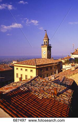 Stock Photo - Church in old town, Borgo Maggiore, San Marino, Italy . Fotosearch