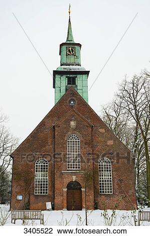 Church in wintertime, Hamburg, Germany View Large Photo Image Stock Image - Church in wintertime, Hamburg, Germany . Fotosearch