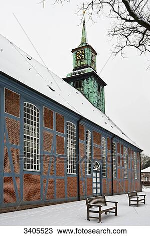 Church in wintertime, Hamburg, Germany View Large Photo Image Stock Image - Church in wintertime, Hamburg, Germany . Fotosearch