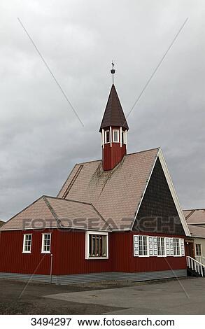 Stock Photo - Church, Longyearbyen, Spitsbergen, Norway, Scandinavia, Europe . Fotosearch