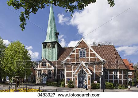 Stock Photo - Church St. Petri and Paul, Bergedorf, Hamburg, Germany, Europe . Fotosearch