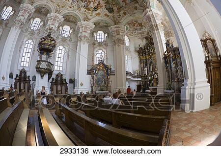 Stock Photograph - Church Steinhausen, Bad Schussenried, Germany . Fotosearch