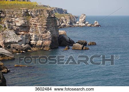 Picture - Cliff Line at the Black Sea, Bulgaria . Fotosearch