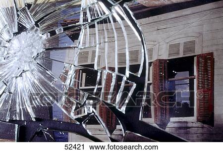 Close-up of broken window glass View Large Photo Image Stock Image - Close-up of broken window glass . Fotosearch