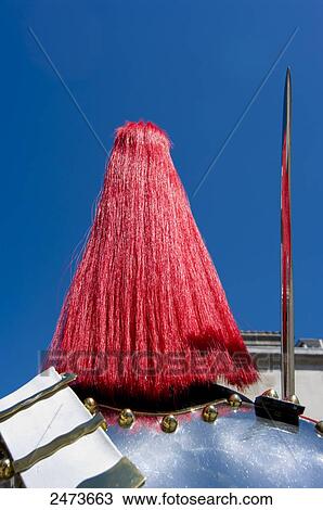 Stock Image - Close-up of guard in traditional uniform . Fotosearch
