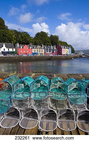 Close-up of lobster traps, Tobermory Harbour, Island of Mull, Scotland View Large Photo Image Stock Image - Close-up of lobster traps, Tobermory Harbour, Island of Mull, Scotland . Fotosearch