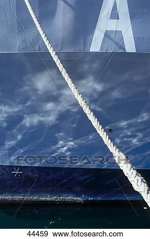 Stock Photo - Close-up of rope and ship . Fotosearch