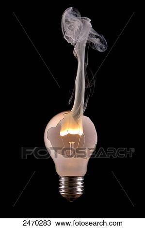 Close-up of smoking light bulb View Large Photo Image Stock Image - Close-up of smoking light bulb . Fotosearch