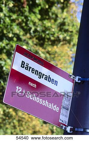 Close-up of street sign, Berne, Switzerland View Large Photo Image Stock Image - Close-up of street sign, Berne, Switzerland . Fotosearch