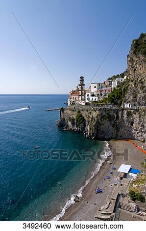 Collegiata di Santa Maria Maddalena Penitente, Atrani, Amalfi coast, Campania, Italy, Europe View Large Photo Image Stock Image - Collegiata di Santa Maria Maddalena Penitente, Atrani, Amalfi coast, Campania, Italy, Europe . Fotosearch